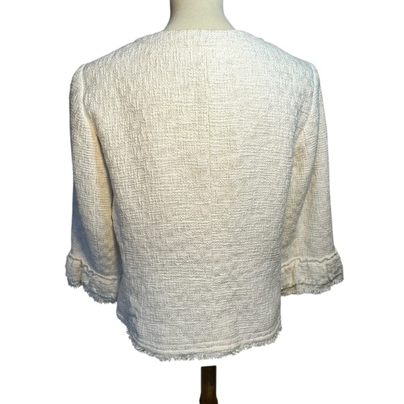 Talbots Cream Textured Blazer - Picture 5 of 10
